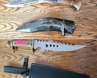 One very old hand forged knife & a Frost Cutlery knife