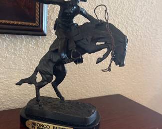 Remington bronze statue