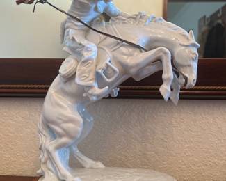 Remington ceramic statue