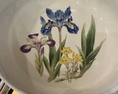Large Noritake bowl with iris design in bottom