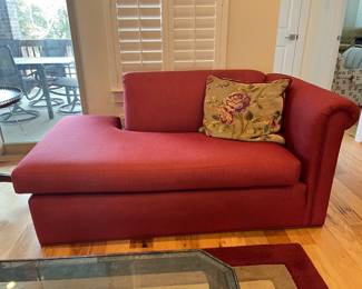 One of two stylish and glamourous lounge pieces in cheery red.