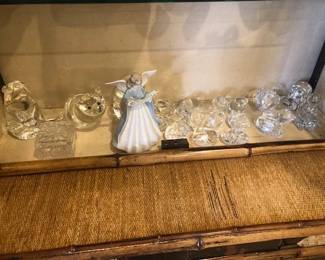 Steuben crystal collection with Lladro angel