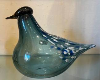 Murano glass blue bird