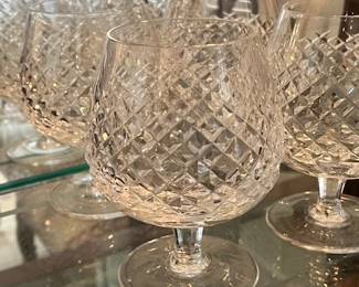Brandy snifters coordinate with the Powerscourt pattern, but note there are no cut designs on the base.