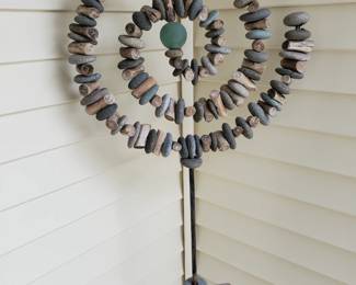 Great stone & driftwood sculpture