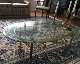 LABARGE GLASS COFFEE TABLE