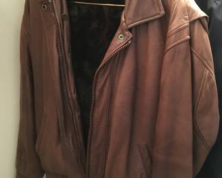 LEATHER JACKET WITH MINK LINING