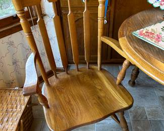 	#68	Table with 6 chairs and 2 leaves 60-80x41x30	 $150.00 				