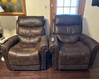	#84	Leather lift chair-Headrest, lumbar, back and leg rest positions	 $500.00 				
	#85	Leather lift chair-Headrest, lumbar, back and leg rest positions	 $500.00 				