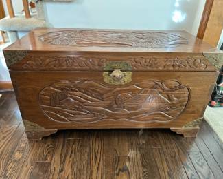 #46	Asian carved chest 41x20x22	 $150.00 					