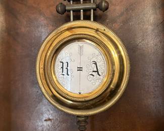 	#69	Antique R&A wall clock with key 42"	 $150.00 				 				