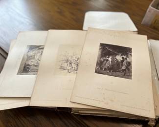 	#60	Vintage German photo album with 50 +photos/etchings	 $100.00 				