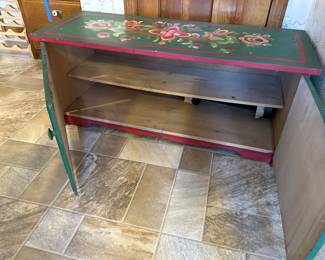 	#67	Painted cabinet 41x16x18	 $40.00 				