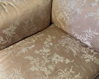 	#86	Pink silk sofa  85"L	 $125.00 				