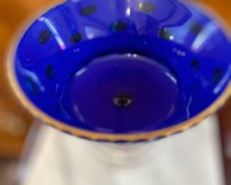 	#50	Bohemian Moser pedestal bowl	 $80.00 				