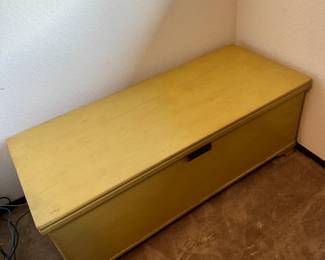 Vintage Painted Cedar Lined Chest