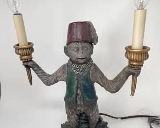 Vintage Bombay Bellhop Monkey Light - 19"
