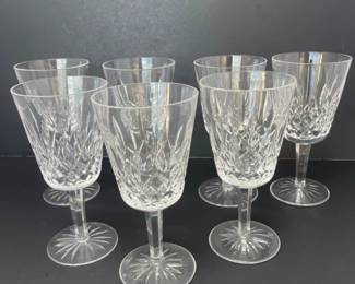 (7) Waterford Crystal Lismore Goblets