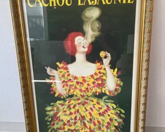 "Cachou Lajaunie" Leonetto Cappiello Framed Poster 28 x 40