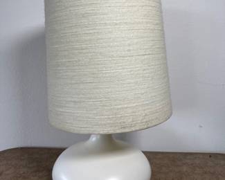 MCM White Ceramic Lamp - Possibly Lotte & Gunnar Bostlund Pottery