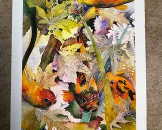 S/N Molly LeMaster Koi II Print - 24/100 - 20"T x 16" W