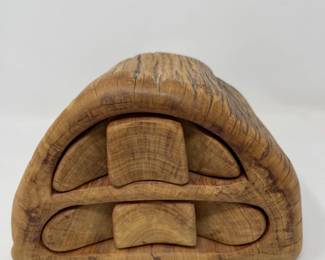 Unique Handcrafted 2 Drawer Wood Log Trinket Box