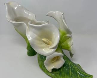 Pacific Rim Studio Art Pottery Ceramic Calla Lily Shoe Vase
