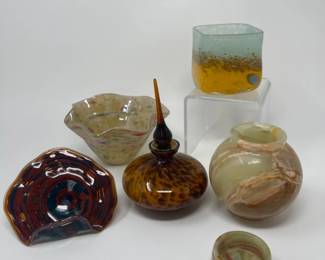 Art Glass & Green Onyx Vessels - Glass Eye Studio - Deerman Glass