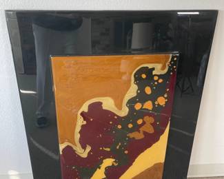 Original Cole Black "Dew" Fusion Abstract Art 28 x 36-$1,500