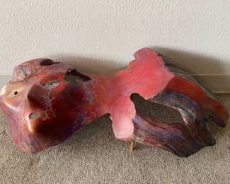 Postmodern Signed Nelson Wall Hanging Driftwood Mask Art