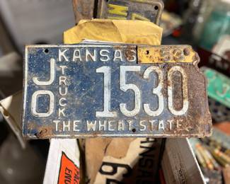 Antique and vintage license plates dating to the 1920's. Automobile, trailer and motorcycle! Kanas, Missouri, Colorado, Alaska, Montana, New York. And some new old stock plates. 