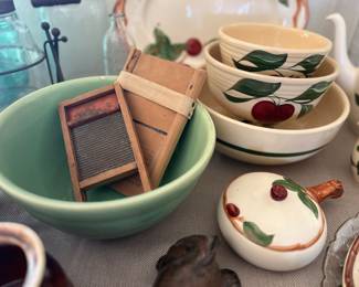 franciscan apple blossom, bauer bowls