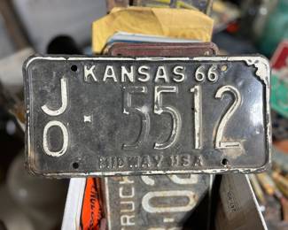 Antique and vintage license plates dating to the 1920's. Automobile, trailer and motorcycle! Kanas, Missouri, Colorado, Alaska, Montana, New York. And some new old stock plates. 