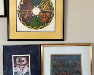 assorted signed artwork