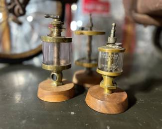 Antique brass Lunkenheimer oilers