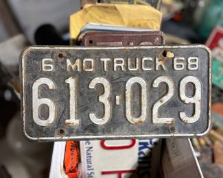 Antique and vintage license plates dating to the 1920's. Automobile, trailer and motorcycle! Kanas, Missouri, Colorado, Alaska, Montana, New York. And some new old stock plates. 