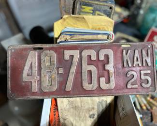 Antique and vintage license plates dating to the 1920's. Automobile, trailer and motorcycle! Kanas, Missouri, Colorado, Alaska, Montana, New York. And some new old stock plates. 