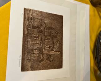 signed block etchings