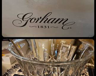 Gorham punch bowl and ladle 