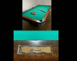 Brunswick pool table.. recently refelted 