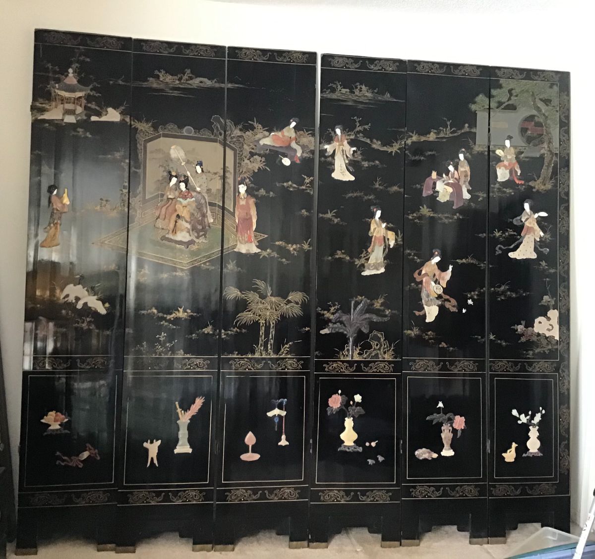 8 panel oriental Screen ....Spectacular!