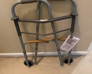 Brand new walker. Go ahead and get it and store it in your basement until you aunt needs it.