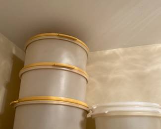 For the person that needs three cake Tupperware carriers.