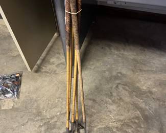 Vintage Hickory Wooden Clubs