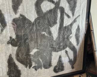 Thai rice paper rubbing