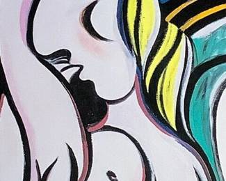 Picasso mixed media, framed