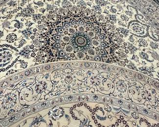 Silk 10 feet diameter masterpiece rug