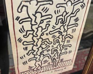 K Haring Art framed