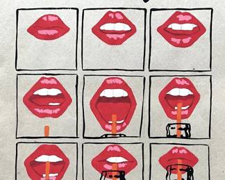 Andy Warhol vintage paper framed