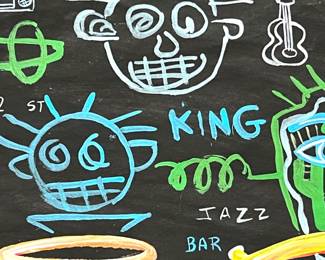 Baquait mixed media, vintage paper, framed